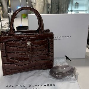Brand new Brandon Blackwood Kuei mini croc tote bag